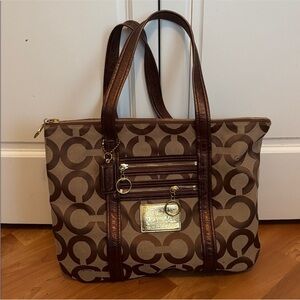 Coach Poppy Op Art Glam Tote